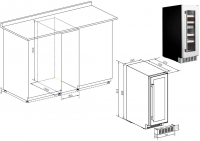 Встраиваемый винный шкаф Temptech OX30DX, нержавеющая сталь
