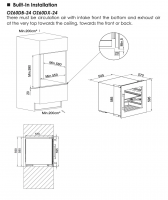 Встраиваемый винный шкаф Temptech OZ60DB-24, черный