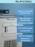 Автомобильный холодильник Alpicool CF15 (12/24), серый