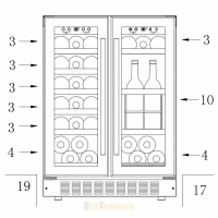 Винный шкаф Temptech SOM2DX60DRB, черный
