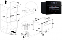 Встраиваемый винный шкаф Temptech SOMZ45SB, черный