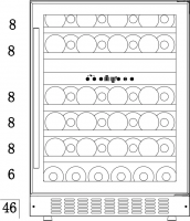 Встраиваемый винный шкаф Temptech STX60DRB, черный