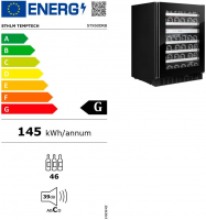 Встраиваемый винный шкаф Temptech STX60DRB, черный