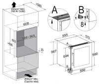 Встраиваемый винный шкаф Temptech STZ60SB, черный