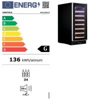 Встраиваемый винный шкаф Temptech WPQ38SCB, черный