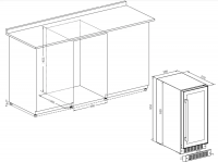 Встраиваемый винный шкаф Temptech WPQ38SCB, черный