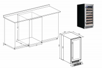 Встраиваемый винный шкаф Temptech WPQ38SCS, серебристый