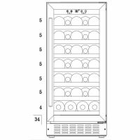 Встраиваемый винный шкаф Temptech WPQ38SCS, серебристый
