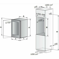 Встраиваемый винный шкаф V-ZUG WineCooler V4000 WC4T-51102 L, черный
