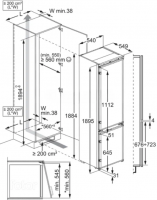 Холодильник встраиваемый AEG NSC8M191DS
