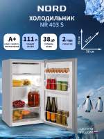 Холодильник Nord NR 403 S, серебристый
