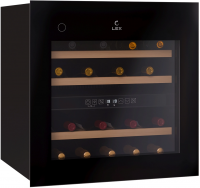 Встраиваемый винный шкаф Lex LWD6036BL dual zone PP (CHAT500008), черный