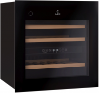 Встраиваемый винный шкаф Lex LWD6036BL dual zone PP (CHAT500008), черный
