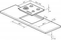 Газовая варочная панель Lex GVG 642-1 GR, серый