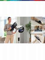 Пылесос вертикальный аккумуляторный Bosch BCS931WBA, белый/черный/серебристый