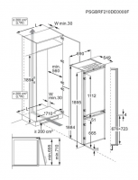 Холодильник встраиваемый Electrolux E7TNGE75S, No Frost, двухкамерный