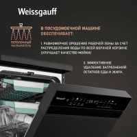 Посудомоечная машина Weissgauff DW 4539 Inverter Touch AutoOpen Black, черный