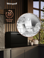 Компактная посудомоечная машина Weissgauff TDW 4017 D, черный