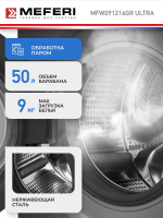 Стиральная машина Meferi MFW091216GR ULTRA, серый