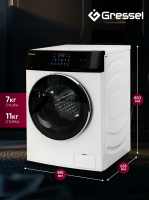 Стиральная машина с сушкой Gressel UWS602, белый