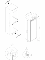Холодильник встраиваемый однокамерный Hiberg RFB-30 W