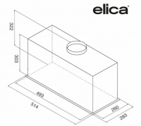 Встраиваемая вытяжка Elica LANE SENSOR @ BLMAT/A/52, черный