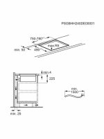 Варочная панель индукционная с вытяжкой AEG NCH84B03AB, черный
