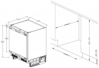 Встраиваемый морозильник Ascoli ASF90BU