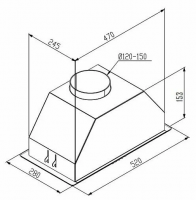 Встраиваемая вытяжка Korting KHI 6416 N, черный