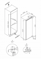 Встраиваемый холодильник Korting KSI 1935