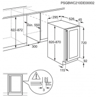 Винный шкаф встраиваемый AEG AWUS020B5B, черный