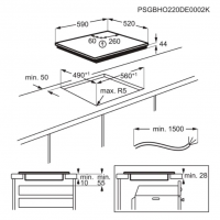 Варочная панель индукционная AEG TO64IM00FB, черный