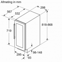 Винный шкаф встраиваемый Siemens KU20WVHF0, черный