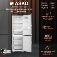 Холодильник Asko RFC286KNBS1, серебристый