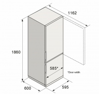 Холодильник Asko RFC286KNBS1, серебристый