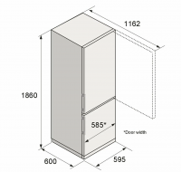 Холодильник Asko RFC586KNBB1, черная сталь