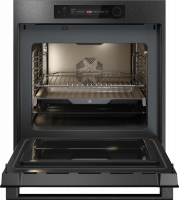 Электрический духовой шкаф с функцией СВЧ Asko OCM66BSH, черная сталь