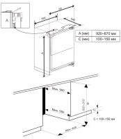 Встраиваемый холодильник Scandilux RBI110, белый
