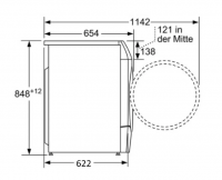 Стиральная машина с сушкой Bosch WNC244070, белый/черный