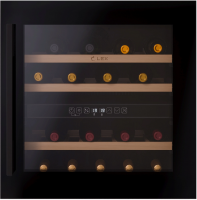 Встраиваемый винный шкаф Lex LWD6036BL dual zone, черный (CHAT500007)