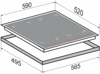 Индукционная варочная панель Zigmund & Shtain CI 29.6 B, черный