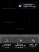 Индукционная варочная панель Zigmund & Shtain CI 60.6 B, черный