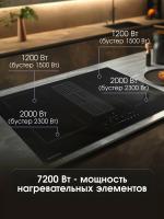 Индукционная варочная панель со встроенной вытяжкой Zigmund & Shtain CIS 311.75 BX, черный