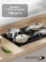 Индукционная варочная панель со встроенной вытяжкой Zigmund & Shtain CIS 311.75 BX, черный