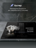 Индукционная варочная панель со встроенной вытяжкой Zigmund & Shtain CIS 311.75 BX, черный