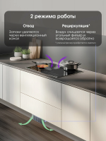 Индукционная варочная панель со встроенной вытяжкой Zigmund & Shtain CIS 311.75 BX, черный