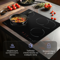 Электрическая варочная панель Zigmund & Shtain CN 51.6 B, черный