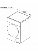 Сушильная машина Bosch WQK2521XME, серебристый/черный