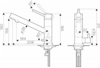 Смеситель для кухни Omoikiri Tonami-BL, с подключением фильтра / черный