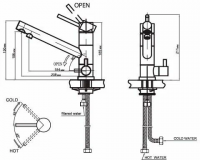 Смеситель для кухни Omoikiri Tonami-BL, с подключением фильтра / черный